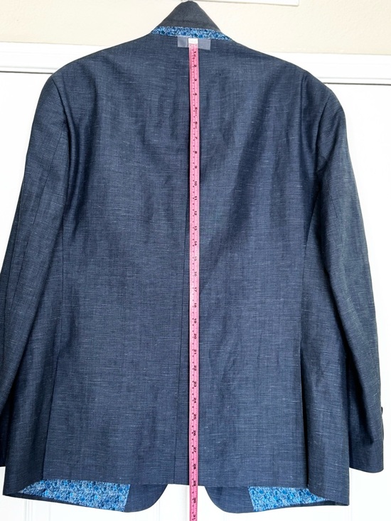 Original Penguin Men's Blue Notch Lapel Suit Jacket Size 44R - Picture 5 of 14